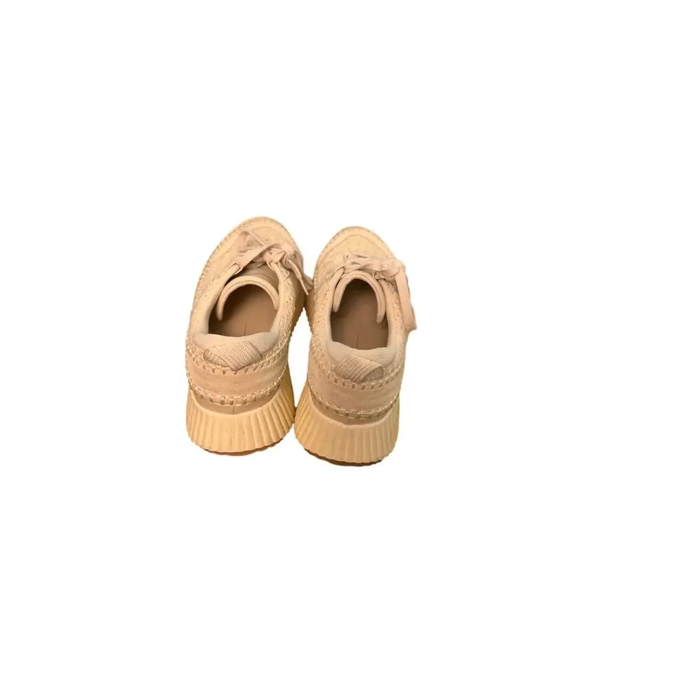 Dolce Vita Dolen sneakers in a cream woven knit material Size 10